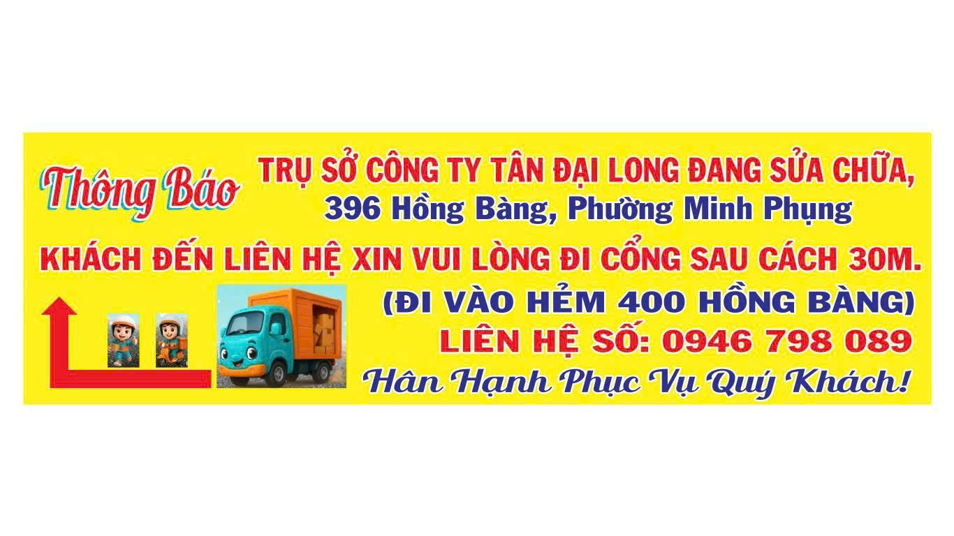 THÔNG BÁO SỬA CHỮA VÀ NÂNG CẤP CÔNG TY